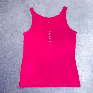 GAP Magenta Henley Tank Top